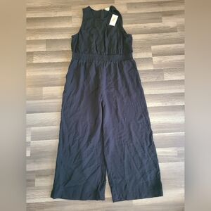 Nwt Women's Black Sleeveless Wide-Leg Jumpsuit